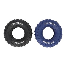 2Pcs Blue Black Rubber Tire Dog Chew Toy Safe Tire Shape Rubber Pet Chew Toy For Medium Large Dogs (Option: Default)
