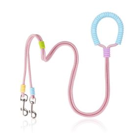 One To Two Anti-escape P-chain Dog Leash for Outdoor (Type: Dogs Leash, Color: Pink)