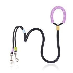 One To Two Anti-escape P-chain Dog Leash for Outdoor (Type: Dogs Leash, Color: Black)