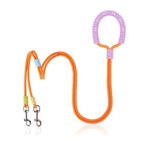 One To Two Anti-escape P-chain Dog Leash for Outdoor (Type: Dogs Leash, Color: Orange)