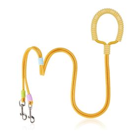 One To Two Anti-escape P-chain Dog Leash for Outdoor (Type: Dogs Leash, Color: Yellow)