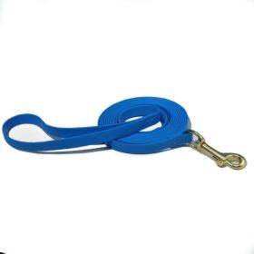 Solid Color Waterproof PVC Dog Leash, Wear-Resistant Stain-Resistant, Multiple Colors Available, for Small & Medium Dogs (Color: Bright Blue, size: XL)