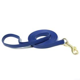 Solid Color Waterproof PVC Dog Leash, Wear-Resistant Stain-Resistant, Multiple Colors Available, for Small & Medium Dogs (Color: Navy Blue, size: L)