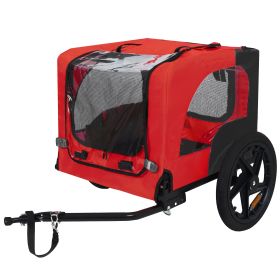 Pet Bike Trailer Dog Cart for Bicycle,Suitable for Small and Medium Pets, Easy Folding Cart Frame, Quick Release Wheel, Non-Slip Floor, Internal (Color: as Pic)